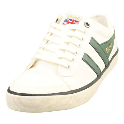 (8) Gola Comet Vegan Mens Casual Trainers in Off White Green