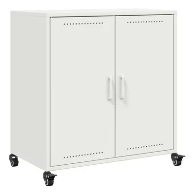 vidaXL Sideboard Storage Cupboard Cabinet Highboard White Cold-rolled Steel