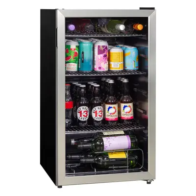 Russell Hobbs Drinks Fridge 93L Wine Cooler Stainless Steel RH48BC101SS