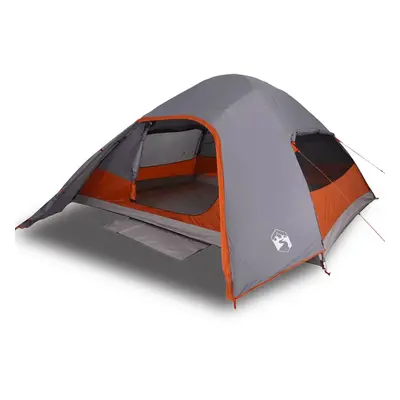 (grey and orange, 4-person) vidaXL Family Tent Dome 6-Person Lightweight Tent Camping Tent Water