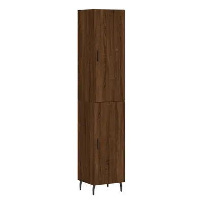 vidaXL Highboard Sideboard Cupboard Storage Cabinet Brown Oak Engineered Wood