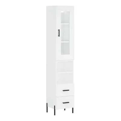 (white, drawers shelves) vidaXL Highboard Sideboard Tall Storage Cabinet Side Cabinet Engineered