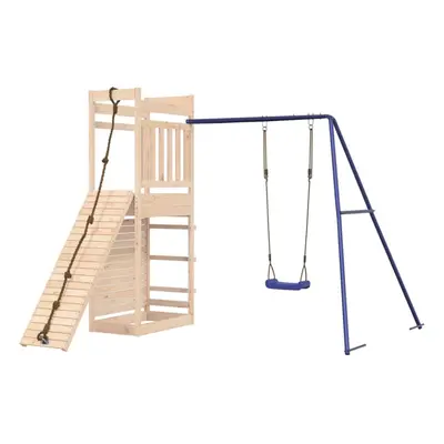 (solid pinewood) vidaXL Outdoor Playset Playhouse Play Tower Playground Set Solid Wood Pine