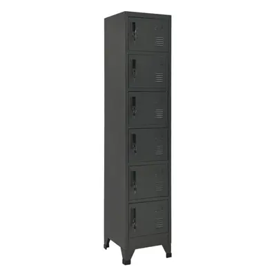 vidaXL Locker Cabinet Anthracite cm Steel Storage Office Cabinet Furniture