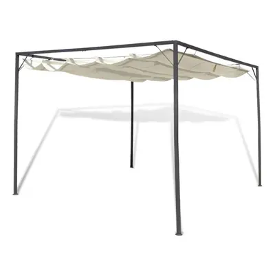 vidaXL Garden Gazebo with Retractable Roof Canopy Outdoor Patio Pavilion Tent