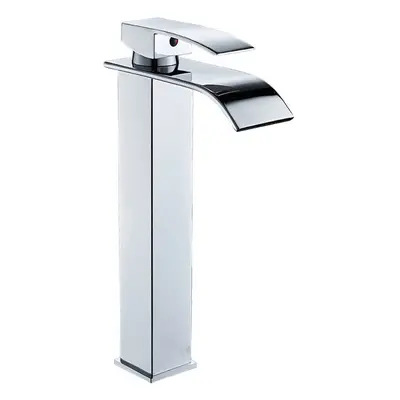 (High) Bathroom Kitchen Waterfall Faucet Single Handle Sink Stainless Steel Mixer Tap