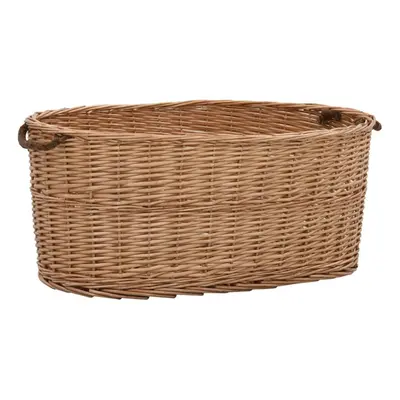 vidaXL Firewood Basket with Carrying Handles 78x54x34cm Natural Willow Basket