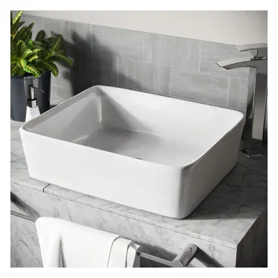 Leven Cloakroom Rectangle Counter Top Basin Bowl