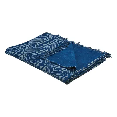 Cotton Blanket x cm Navy Blue SHIVPURI