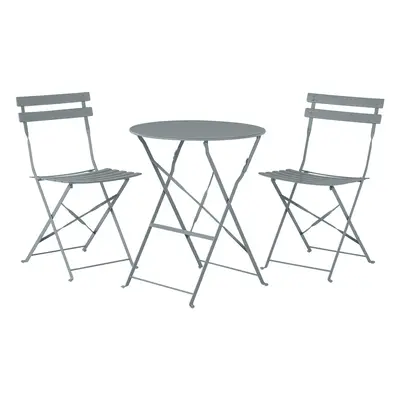 Bistro Set FIORI Metal Grey