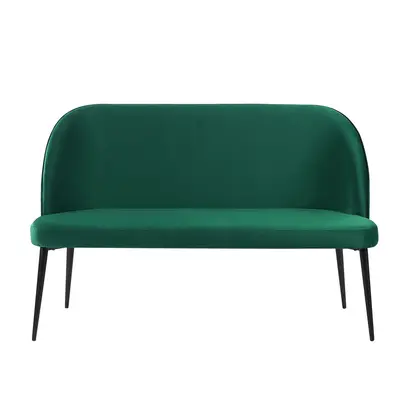 2 Seater Velvet Kitchen Sofa Green OSBY