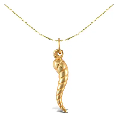 Jewelco London Ladies 9ct Yellow Gold Horn of Plenty Charm Pendant - JPC231