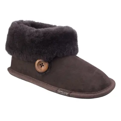 (8 UK, Chocolate) Cotswold Womens/Ladies Wotton Sheepskin Soft Leather Booties