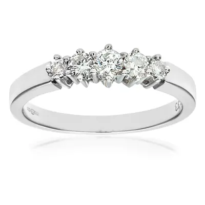 (P) Jewelco London 9ct White Gold Diamond Eternity Ring