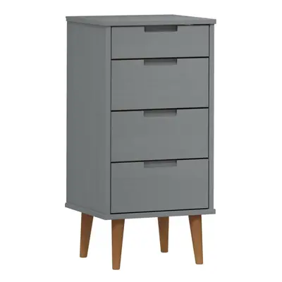 (grey) vidaXL Solid Wood Pine Drawer Cabinet MOLDE File Drawer Chest Multi Colours