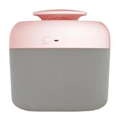 (Pink) 2.4L Ultrasonic Air Humidifier With LED Light Large Capacity USB Rechargeable Fragrance D