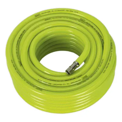 High-Visibility Air Hose with 1/4 Inch BSP Unions - Metre Length - 10mm Bore