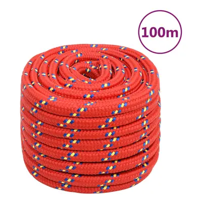 (red, mm/ m) Marine Rope Dock Coil Boat Line Polypropylene Rope Multi Sizes Multi Colours