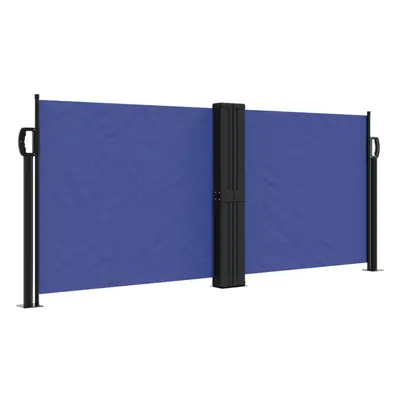 (blue, x cm) vidaXL Retractable Side Awning Outdoor Privacy Screen Shade Black 120x1200 cm