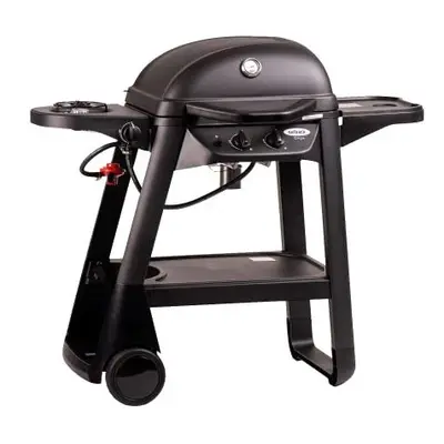 Outback Excel Onyx 2-Burner Gas Trolley BBQ with Side Burner