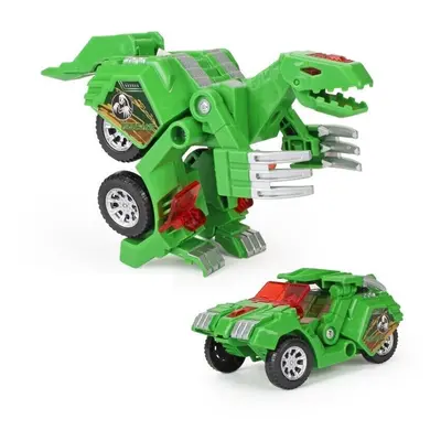 () Electric Transformed Dinosaur Chariot Car Diecast Model Toy with LED Lights for Kids Gift