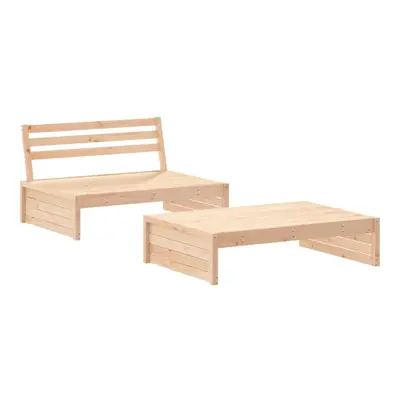 (natural pine) vidaXL Garden Lounge Set Outdoor Modular Sofa Set Piece Solid Wood Pine