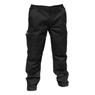 (32", Black) Result Mens Stretch Work Trousers / Pants (34inch Long Length)