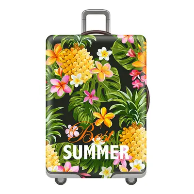 (Yellow, L) Inch Summer Hot Elastic Dustproof Travel Luggage Cover Suitcase Protective Sleeve