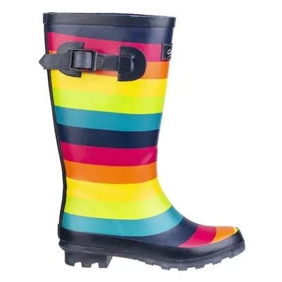 (3 UK, Multicoloured) Cotswold Children/Kids Rainbow Wellington Boots