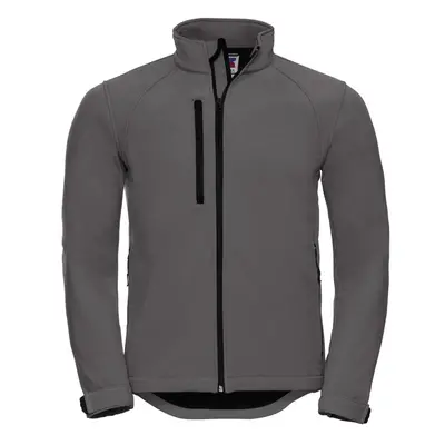 (S, Titanium) Russell Mens Water Resistant & Windproof Softshell Jacket