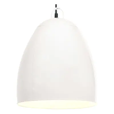 vidaXL Industrial Hanging Lamp W White Round cm E27 Ceiling Light Home