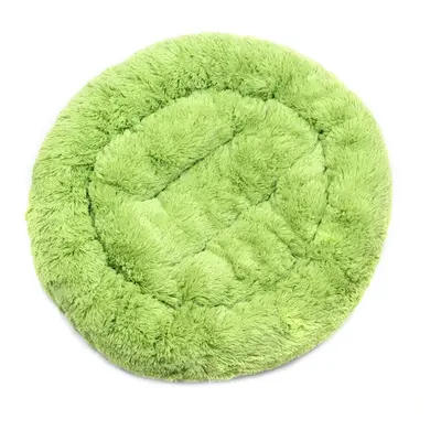 (Green) 55CM Lu*ury Shag Warm Fluffy Pet Dog Puppy Round Fur Donut Cushion Mat Pet Bed