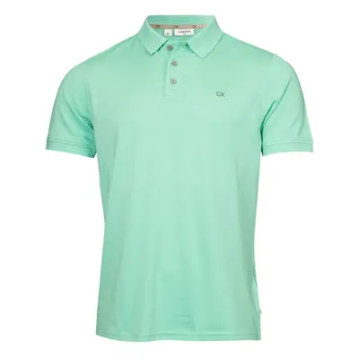 (M, Green) Calvin Klein Mens Planet Friendly Moisture Wicking Supersoft Polo Shirt