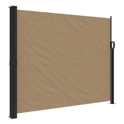 (taupe, x cm) vidaXL Retractable Side Awning Outdoor Privacy Screen Balcony Sunshade Shelter