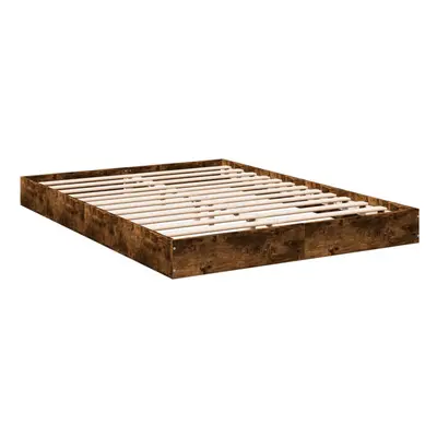 (smoked oak, x cm/ cm) vidaXL Bed Frame Bed Base Sonoma Oak 75x190 cm Small Single Engineered Wo