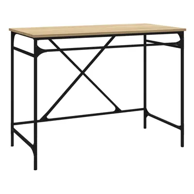 (sonoma oak) vidaXL Desk Office Computer Desk Writing Desk Table Engineered Wood and Iron