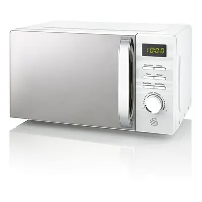 Swan Symphony Microwave Oven 700W LED Digital Display 20L Freestanding 60m Timer - White