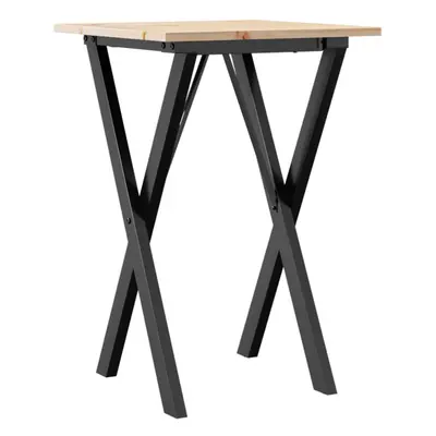 vidaXL Dining Table X-Frame Kitchen Dinner Table Solid Wood Pine and Cast Iron