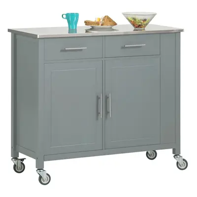 SoBuy FKW108-HG, Kitchen Storage Trolley &Stainless Steel Worktop,Grey