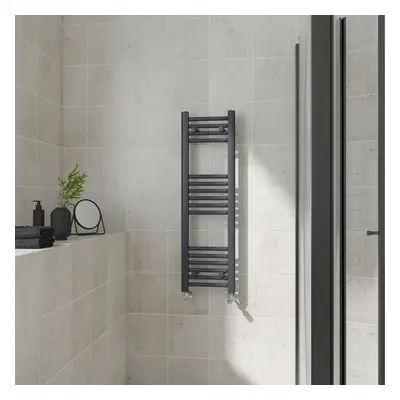 (Straight, 1000x300mm) Warmehaus Heated Towel Rail Anthracite Bathroom Ladder Style Radiator Gre