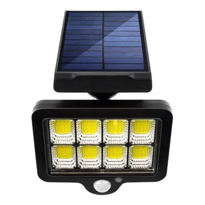 (Eight Grid 128COB Remote Control) 20W Waterproof Outdoor Solar Powered LED Wall Solar Light for