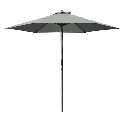 Outsunny 2.8m Patio Umbrella Parasol Outdoor Table Umbrella Ribs Dark Grey