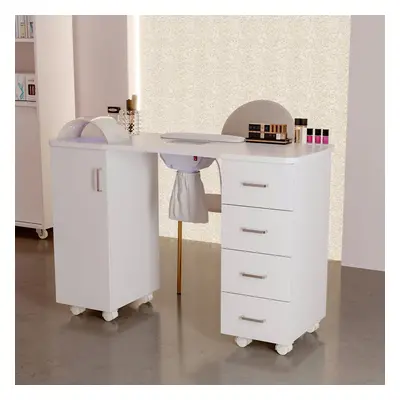 Manicure Table with Dust Collector and Wrist Cushion