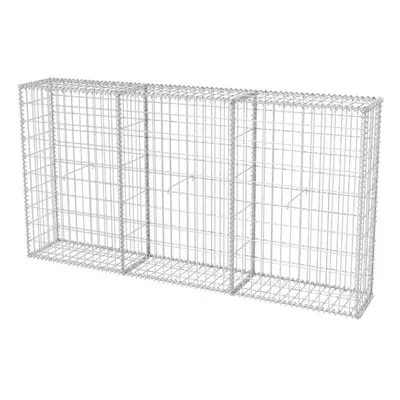 vidaXL Gabion Basket Steel 200x30x100cm Outdoor Garden Basket Wall Wire Fence