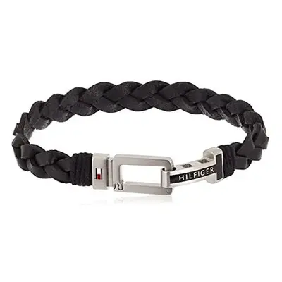 Tommy Hilfiger Jewelry Men's Leather Bracelet Black