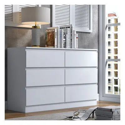 (Matt White) Drawer Chest Of Drawers Bedroom Furniture