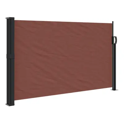 vidaXL Retractable Side Awning Outdoor Privacy Screen Shade Brown 120x600 cm