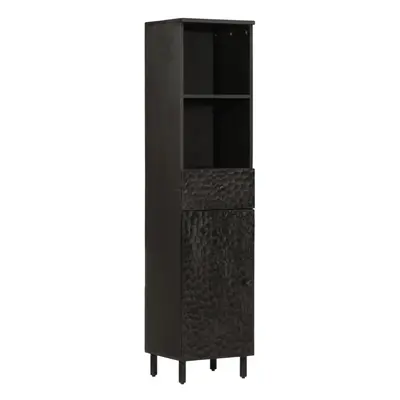 (black) vidaXL Bathroom Cabinet Vanity Unit Storage Unit Cupboard Solid Wood Acacia