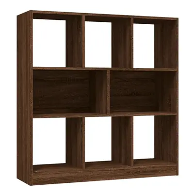 (brown oak) vidaXL Book Cabinet with Large Compartments Chipboard Cabinet Multi Colours