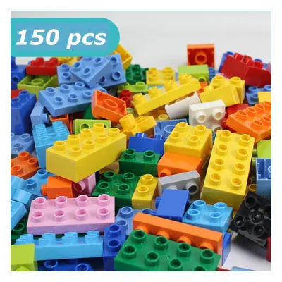 (150 Pcs-668g) 50/150/300 Pcs Bulk Large Particles DIY Assembly Multi-Shape Building Blocks Educ